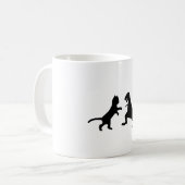 Katze vs. t-rex kaffeetasse (Vorderseite Links)