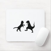 Katze vs. t-rex mousepad (Mit Mouse)