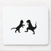 Katze vs. t-rex mousepad (Vorne)