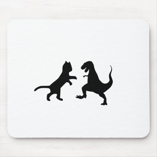 Katze vs. t-rex mousepad (Vorne)