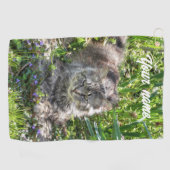 Katze während Eclipse Golfhandtuch (Horizontal)