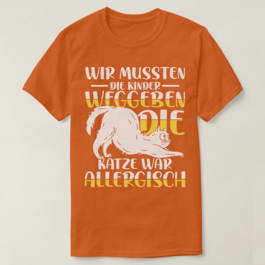 Katze war allergisch T-Shirt (Design vorne)