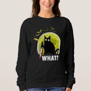 Katze was Funny Black Ca, mörderische Katze mit Kn Sweatshirt