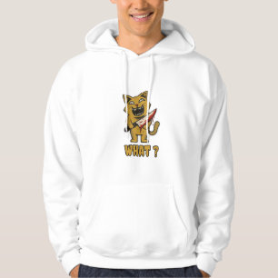 Katze, was _ Funny gruselige Katze mit Knife Hoodie