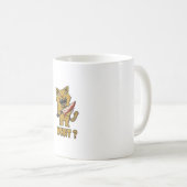 Katze, was _ Funny gruselige Katze mit Knife Kaffeetasse (VorderseiteRechts)