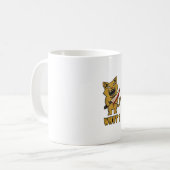 Katze, was _ Funny gruselige Katze mit Knife Kaffeetasse (Vorderseite Links)