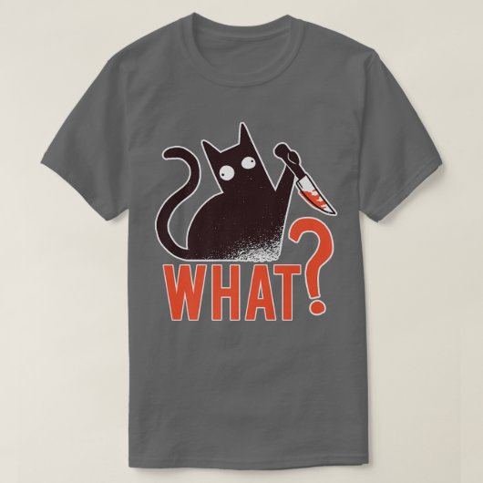 Katze, was für eine mörderische schwarze Katze mit T-Shirt (Design vorne)