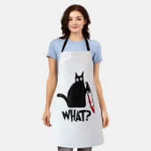 Katze Was_ Lustig Schwarz Katze  Schürze (Getragen)