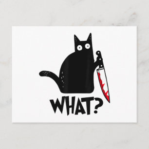 Katze Was_ Lustig Schwarze Katze Begleitkarte