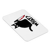 Katze Was_ Lustig Schwarze Katze  Magnet (Rechte Seite)
