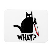 Katze Was_ Lustig Schwarze Katze  Magnet (Horizontal)