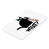 Katze Was_ Lustig Schwarze Katze  Magnet (Linke Seite)