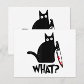 Katze Was_ Lustige Schwarze Katze (Vorne/Hinten)