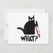 Katze Was_ Lustige Schwarze Katze (Rückseite)