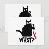 Katze Was_ Lustige Schwarze Katze (Vorne/Hinten)
