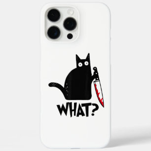 Katze Was_ Lustige Schwarze Katze  iPhone 16 Pro Max Hülle