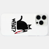 Katze Was_ Lustige Schwarze Katze  Case-Mate iPhone Hülle (Rückseite (Horizontal))