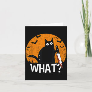 Katze Was_ Lustige Schwarze Katze Mörderische Katz Karte