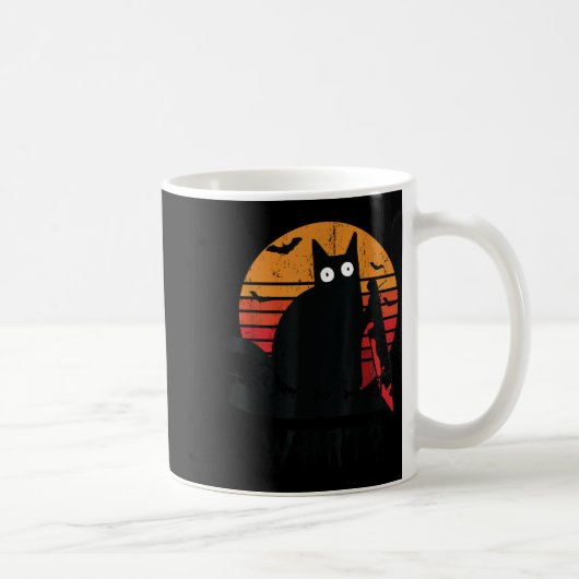 Katze Was_ lustige schwarze Katze Murdera Katze mi Kaffeetasse (Rechts)