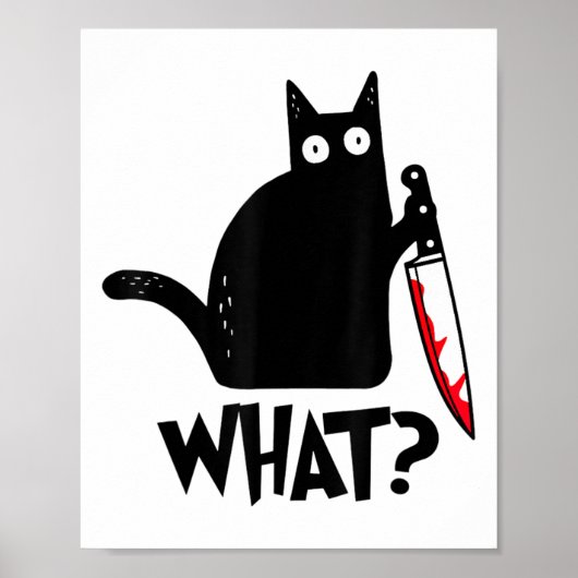 Katze was lustige schwarze Katze Murderous Katze m Poster (Vorne)