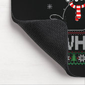 Katze Was lustige schwarze Katze Pushing Weihnacht Mousepad (Ecke)