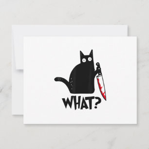 Katze Was_ Lustige Schwarze Katze RSVP Karte