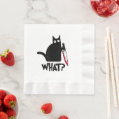 Katze Was_ Lustige Schwarze Katze Serviette (Beispiel)