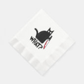 Katze Was_ Lustige Schwarze Katze Serviette (Ecke)