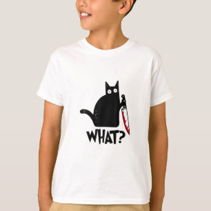 Katze Was_ Lustige Schwarze Katze T-Shirt