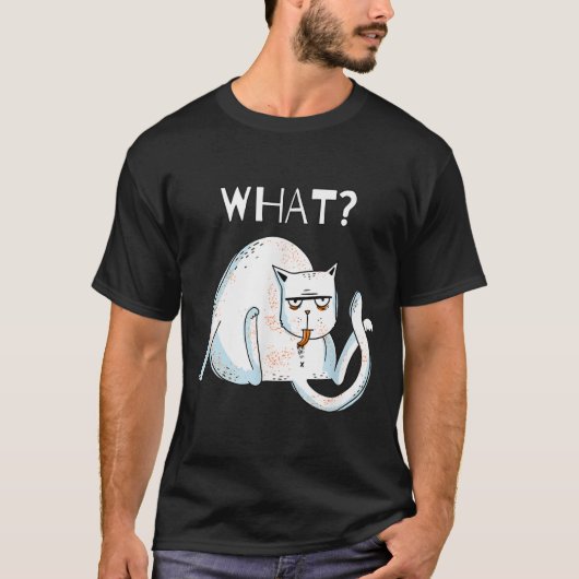 Katze Was lustige Tomcat leckt Kitty Geschenke Mam T-Shirt (Vorderseite)