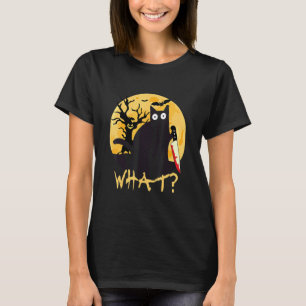 Katze Was Messer Halloween Kostüm Lustig Grafik De T-Shirt