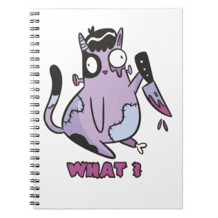 Katze Was? Mörderische Katze, Zombie-Katze Hallowe Notizblock