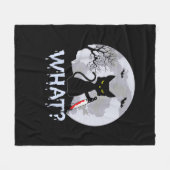Katze Was_ Murdere schwarze Katze mit Knife Hallow Fleecedecke (Vorderseite (Horizontal))