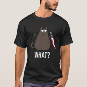 Katze Was Schwarze Katze Halloween-Katze Mit Mess T-Shirt