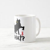 Katze, was Shirt MurderBlack Cat mit Knife Hall Kaffeetasse (VorderseiteRechts)