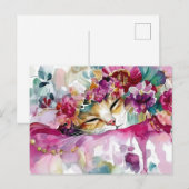 Katze Wasserfarben Postkarte (Vorne/Hinten)