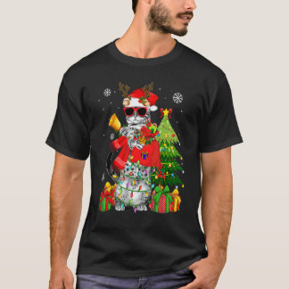 Katze Weihnachten 2022  Süße Katze Santa Hut Hässl T-Shirt