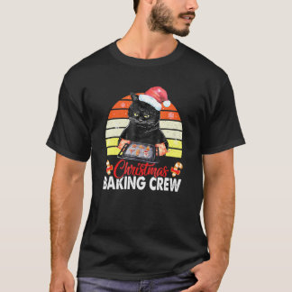 Katze Weihnachten Kekse Backen Crew Xmas T-Shirt