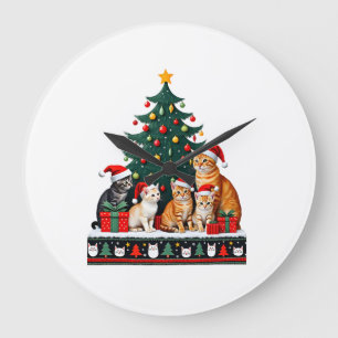 Katze Weihnachten Lustig Hässlich Frauen Männer Me Große Wanduhr