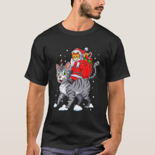 Katze Weihnachten Santa Caticorn Einhorn Meowy Cat T-Shirt