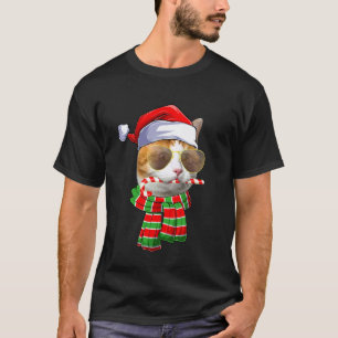 Katze Weihnachten Santa Hut Sonnenbrille Lustige H T-Shirt