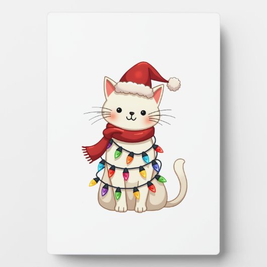 Katze Weihnachtsbaum Weihnachten (3) Fotoplatte (Vorderseite)