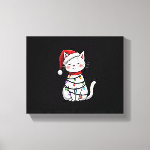 Katze Weihnachtsbaum Weihnachten (5) Leinwanddruck