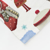 Katze Weihnachtsdecke Fleecedecke (Ecke)