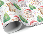 Katze Weihnachtsgeschenkpapier Geschenkpapier (Rolleneckpunkt)