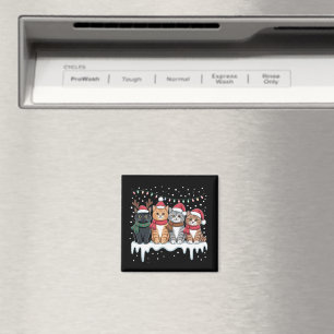 Katze Weihnachtslicht Rentier Santa Katzenliebhabe Magnet