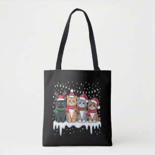 Katze Weihnachtslicht Rentier Santa Katzenliebhabe Tasche