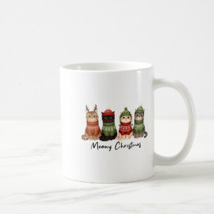 Katze Weihnachtslicht Rentier Santa Meowy Weihnach Kaffeetasse