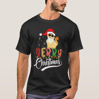 Katze Weihnachtsmütze Weihnachtsbeleuchtung Süße K T-Shirt