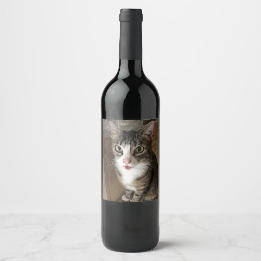 Katze Weinetikett (Vorderseite)
